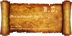 Morschauer Deli névjegykártya